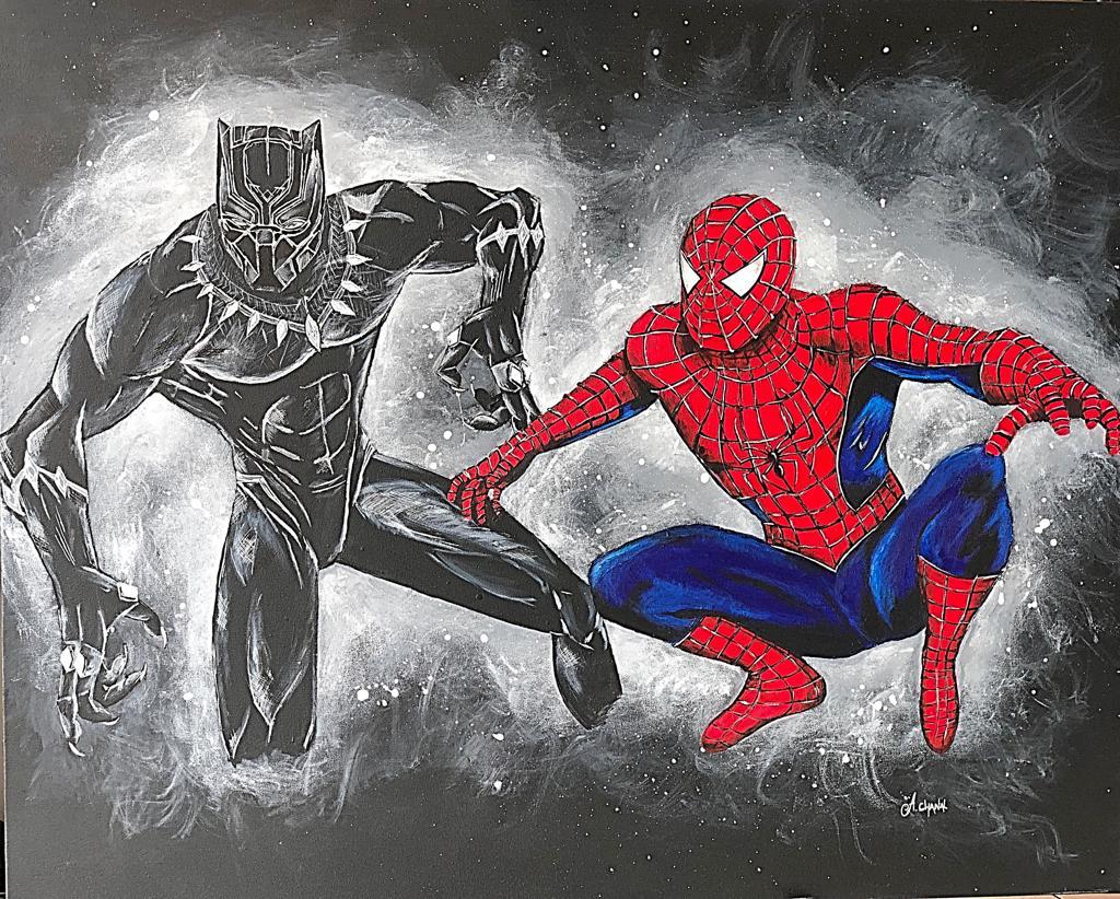 BLACK PANTHER & SPIDERMAN