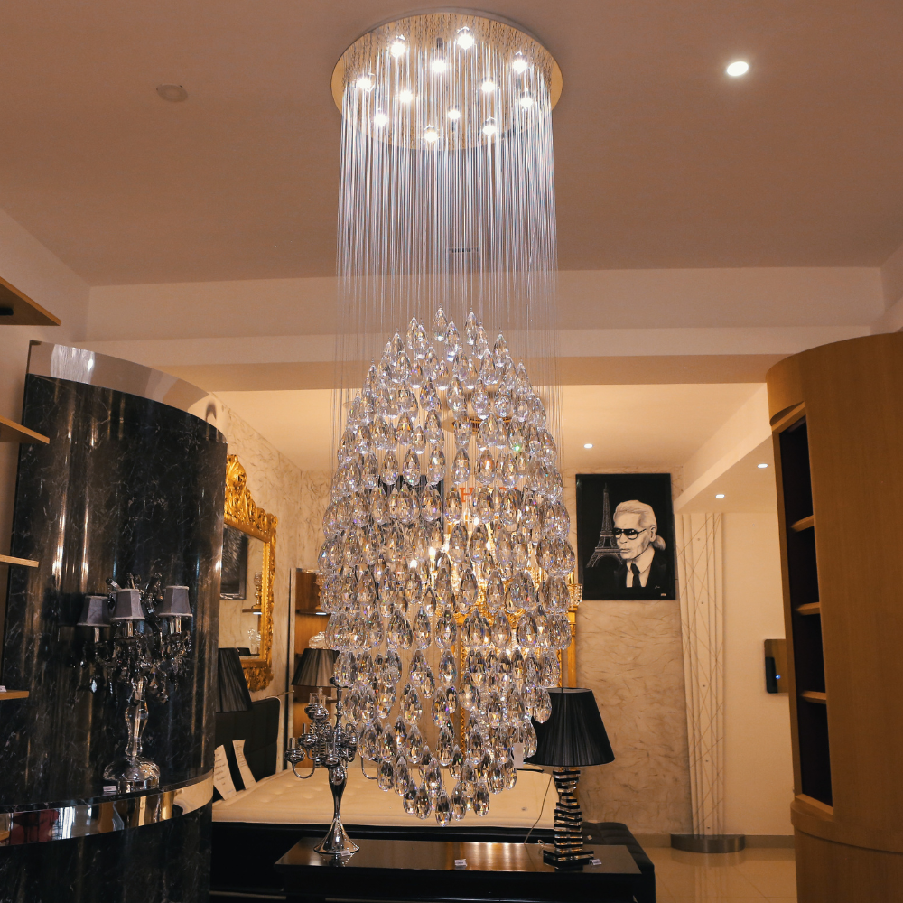 LUSTRE PLAFONNIER CRISTAL FIL